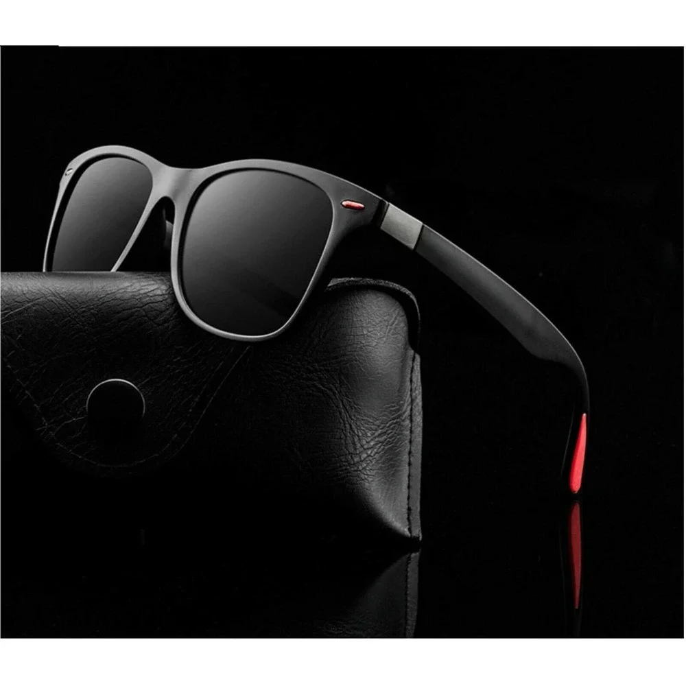 Black Polarized Sunglasses‎ Women's Style Sun Protection Square Driving Cycling
